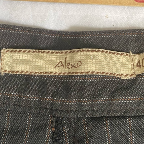 Women's Dark Brown Pinstripe Steampunk Trousers Pants Medium Lagenlook Unique - Picture 10 of 15